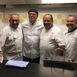 Charity meals with Michelin Chefs Franck Putelat MOF 2 stars, Michel Trama former 3 stars, Gilles Goujon MOF 3 stars